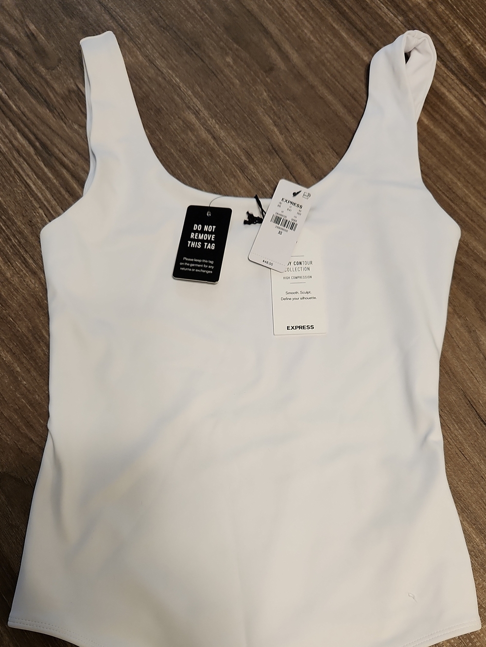 NWT Express White Scoop Neck Bodysuit